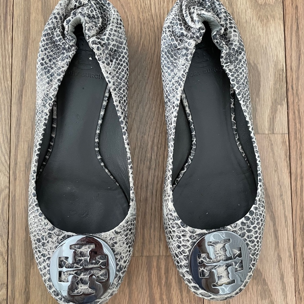 Tory Burch Snakeskin Flats